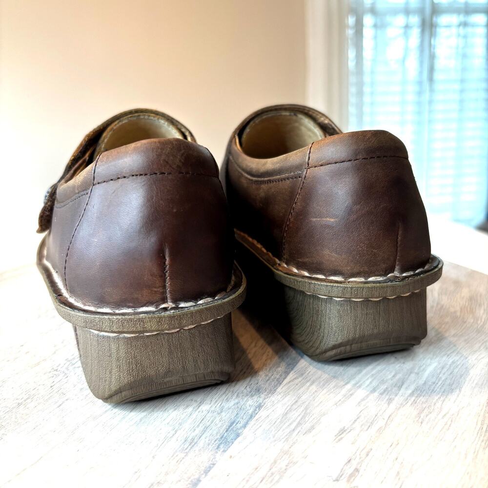 Alegria Deliah Leather Slip On Clogs Brown Comfort Nursing Shoes Women's Sz 10 - Picture 7 of 12